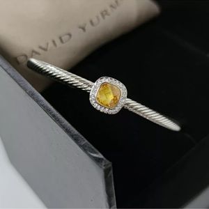 DAVID YURMAN LEMON CITRINE DIAMOND SS 4mm bracelet